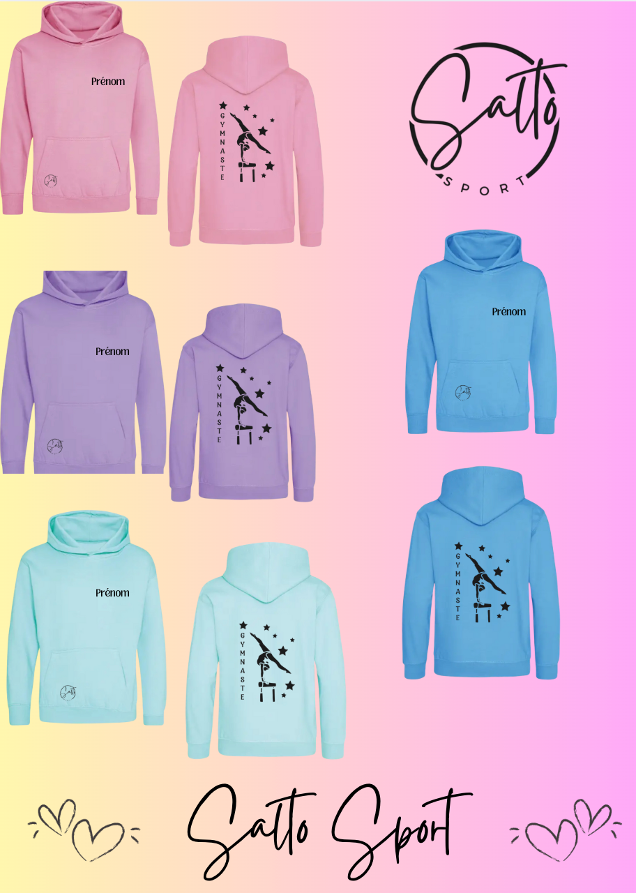 Sweat a capuche POUTRE ECART Pastel