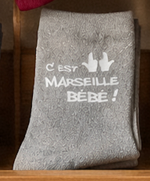 Chaussettes à paillettes C'EST MARSEILLE BÉBÉ !!!