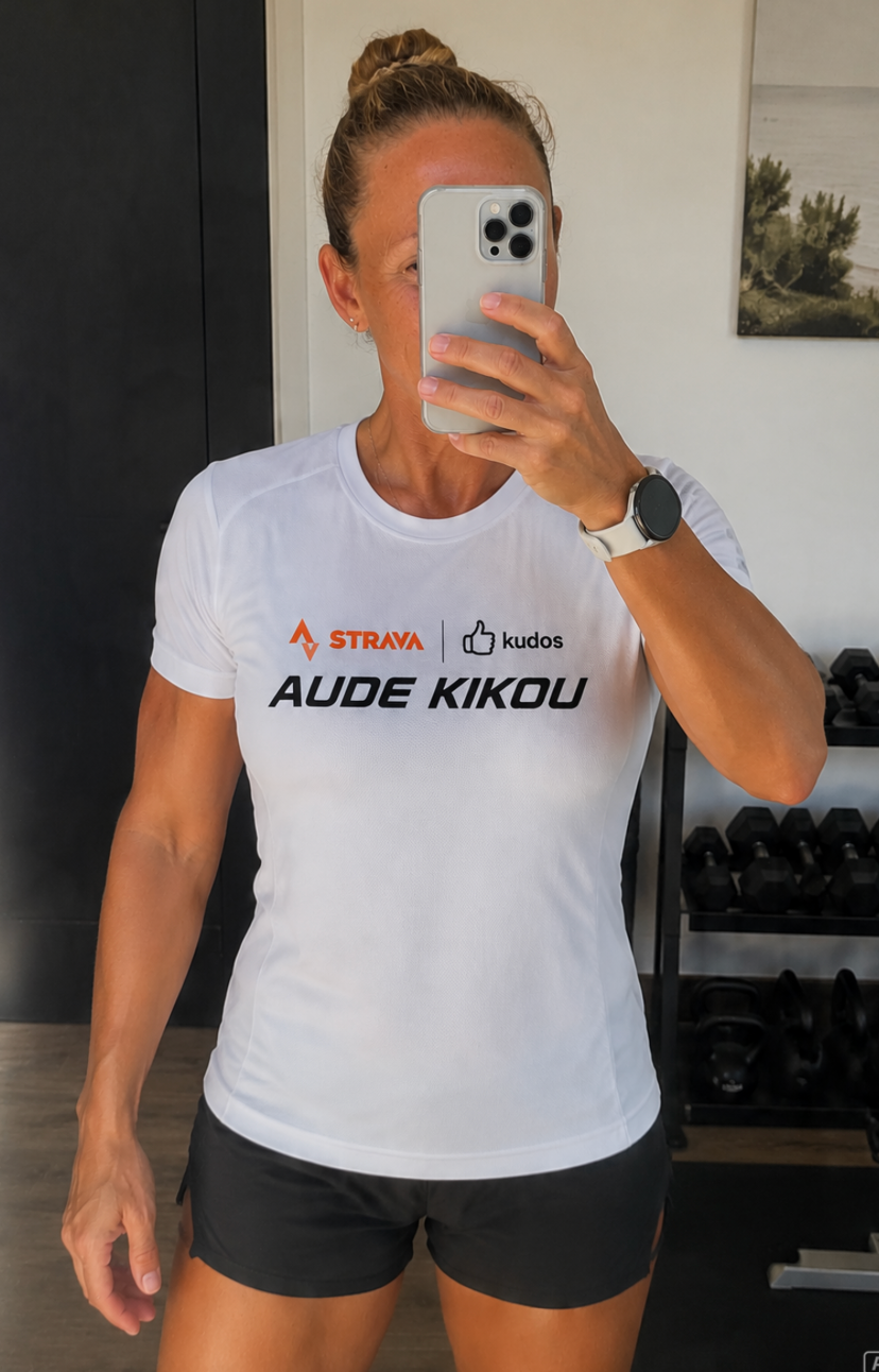 T shirt sport blanc ou noir STRAVA personnalisable avec ton compte STRAVA boost tes kudos !
