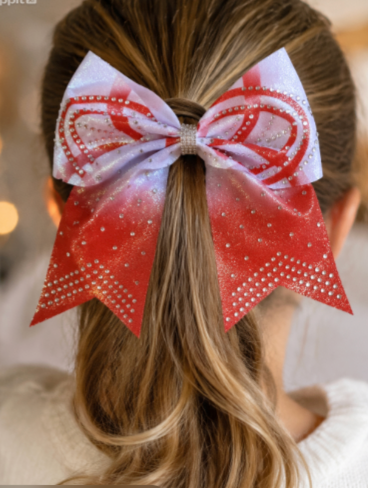 Gros noeud chouchou STRASS pour cheerleader, Twirling