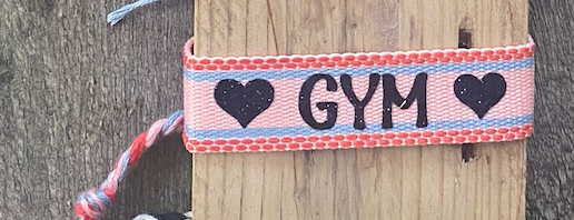 Bracelet Tissu pompons GYM
