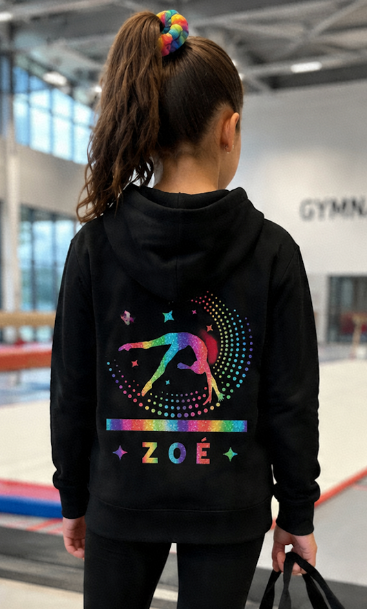 Veste zippée capuche gym personnalisable couleur au choix