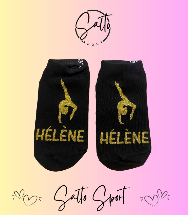 Chaussettes flocage GYM plus prénom PLUSIEURS COLORIS