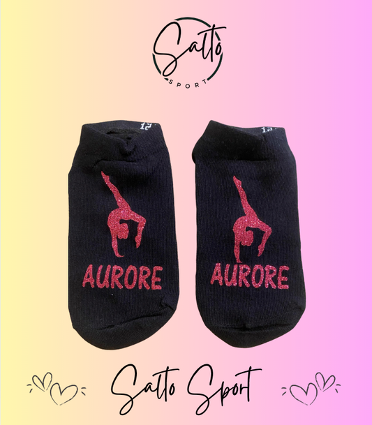 Chaussettes flocage GYM plus prénom PLUSIEURS COLORIS