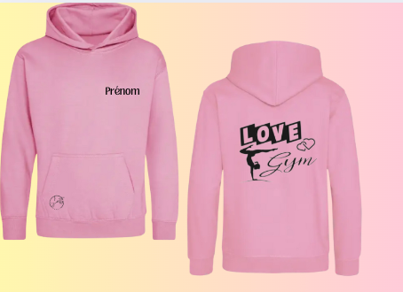 SWEAT A CAPUCHE LOVE GYM GAF