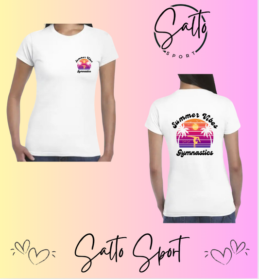 T shirt SUMMER VIBES GYMNASTICS Noir ou Blanc