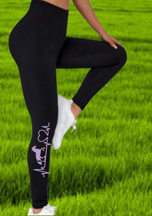 Leggings Motif Equitation Ligne de vie