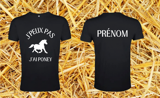 T SHIRT EQUITATION PONEY LICORNE du 4 ans au XXL personnalisé