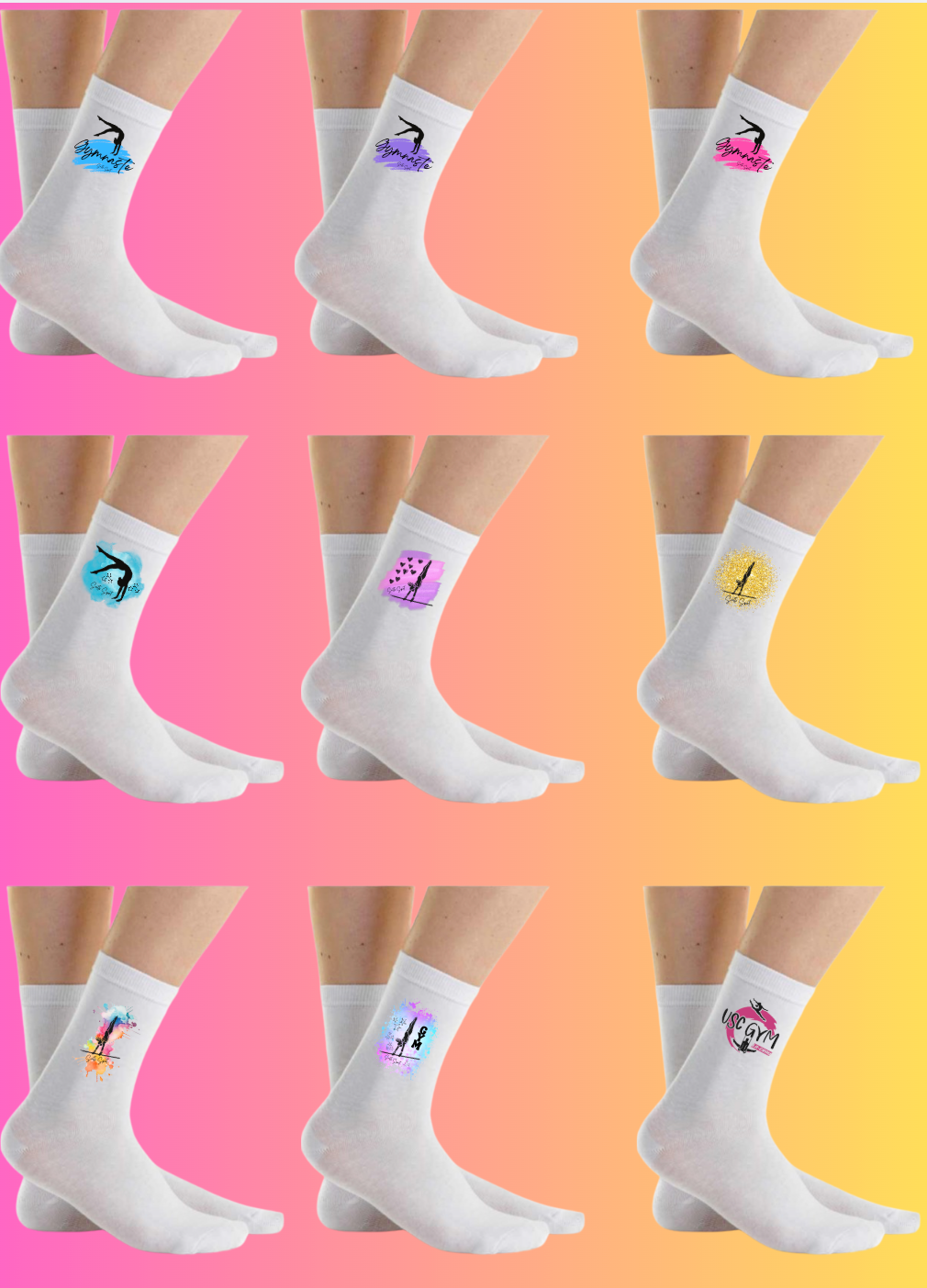 Chaussettes blanche GYM plusieurs modèles au choix