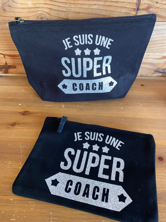 Trousse et pochette COACH idée cadeau, plusieurs coloris à paillettes