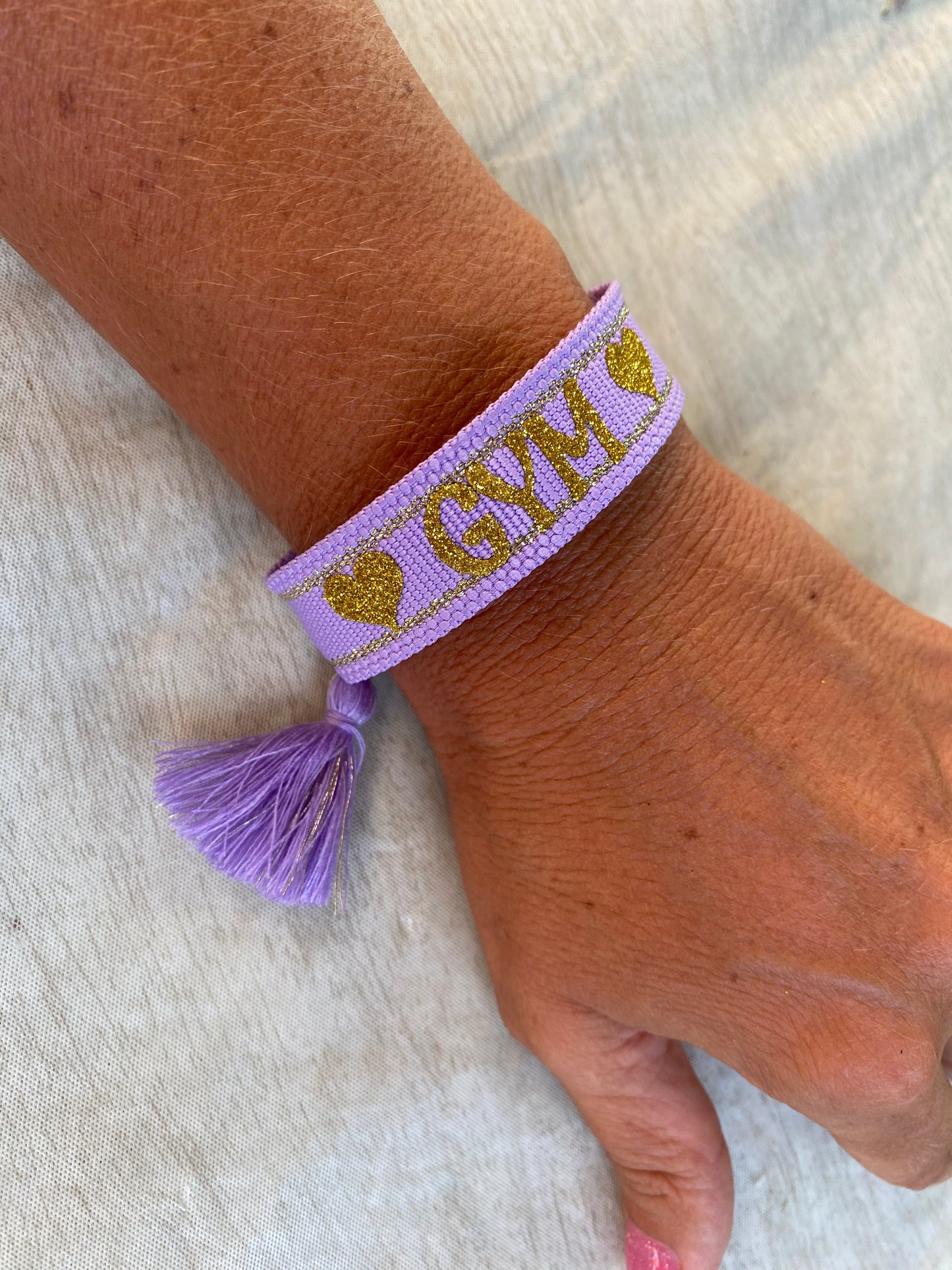 Bracelet Tissu pompons GYM