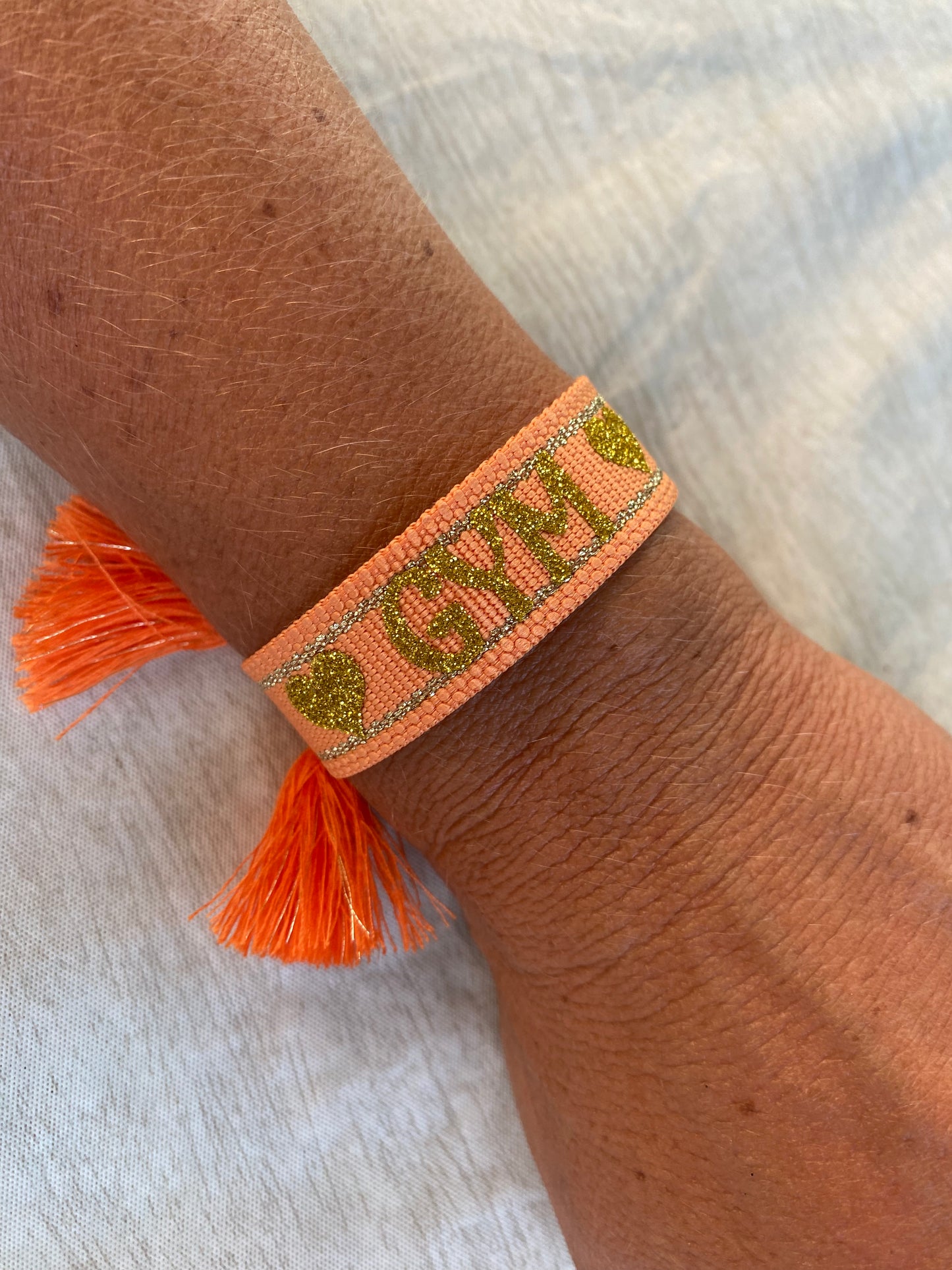 Bracelet Tissu pompons GYM