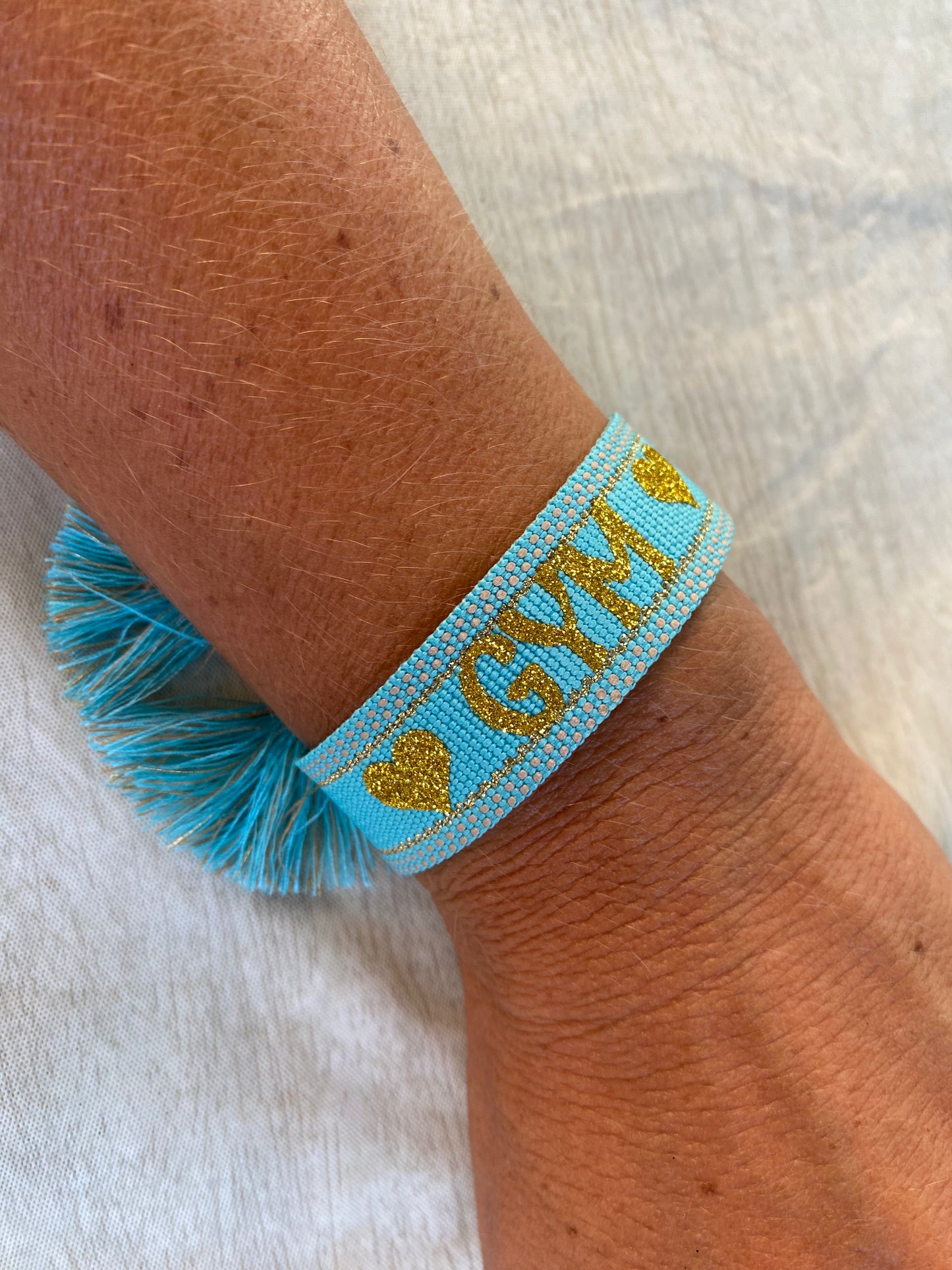 Bracelet Tissu pompons GYM