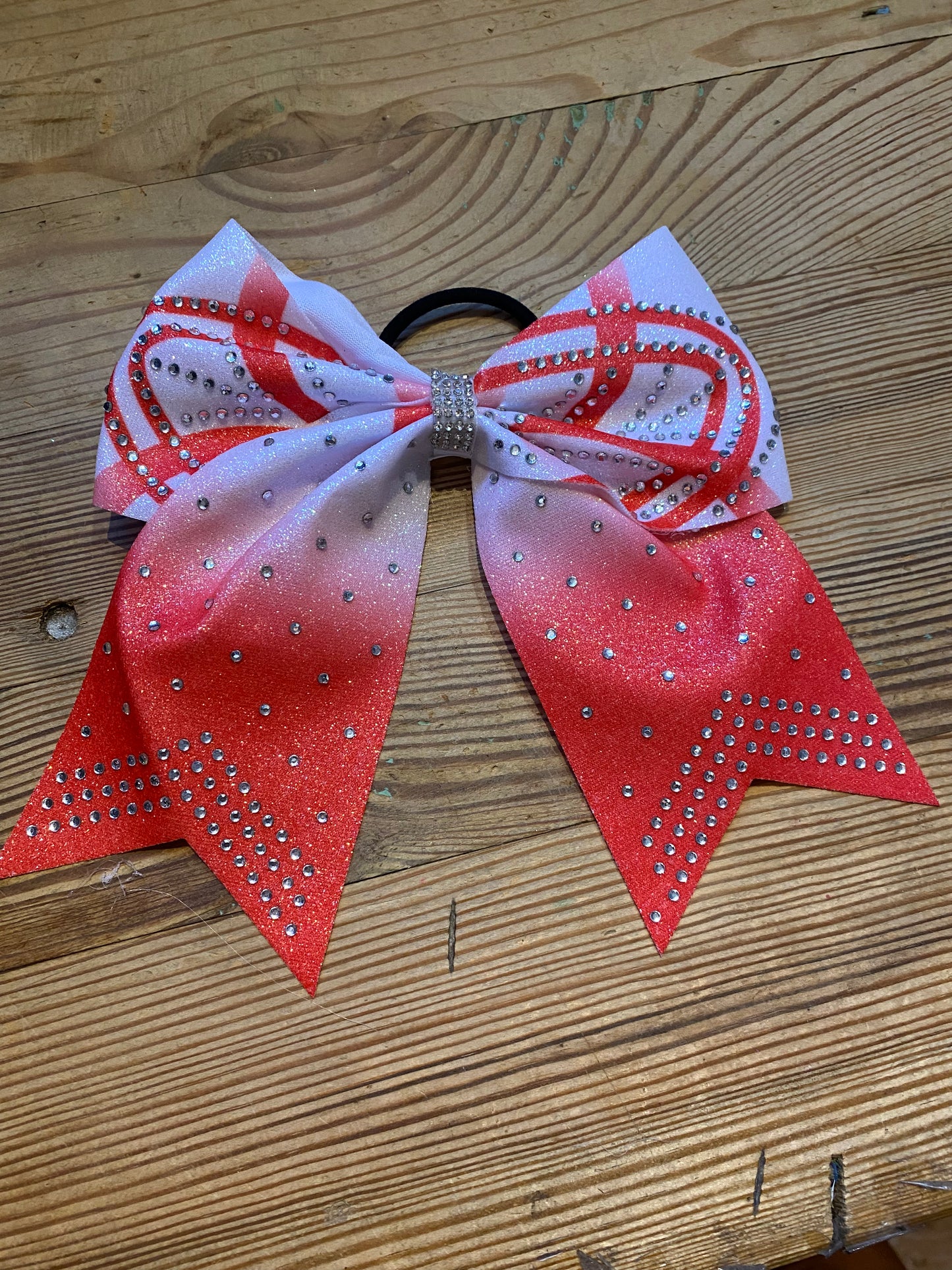 Gros noeud chouchou STRASS pour cheerleader, Twirling