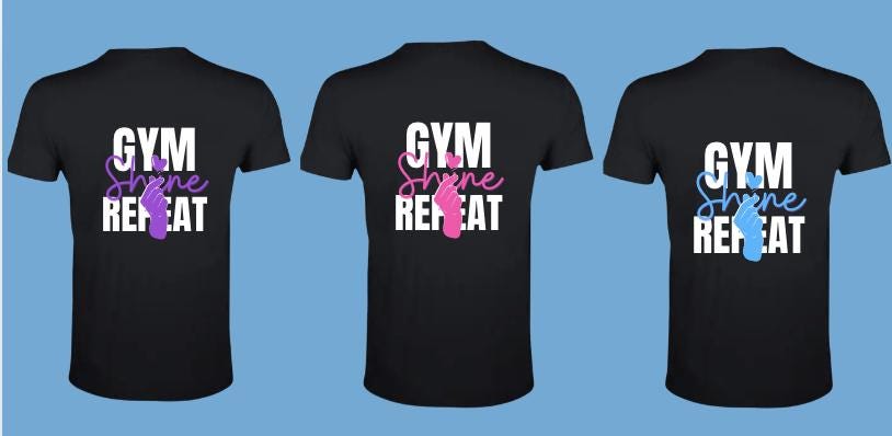 T shirt GYM Shine REPEAT