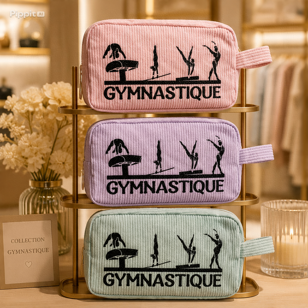 Trousse à maniques en velours côtelé personnalisable