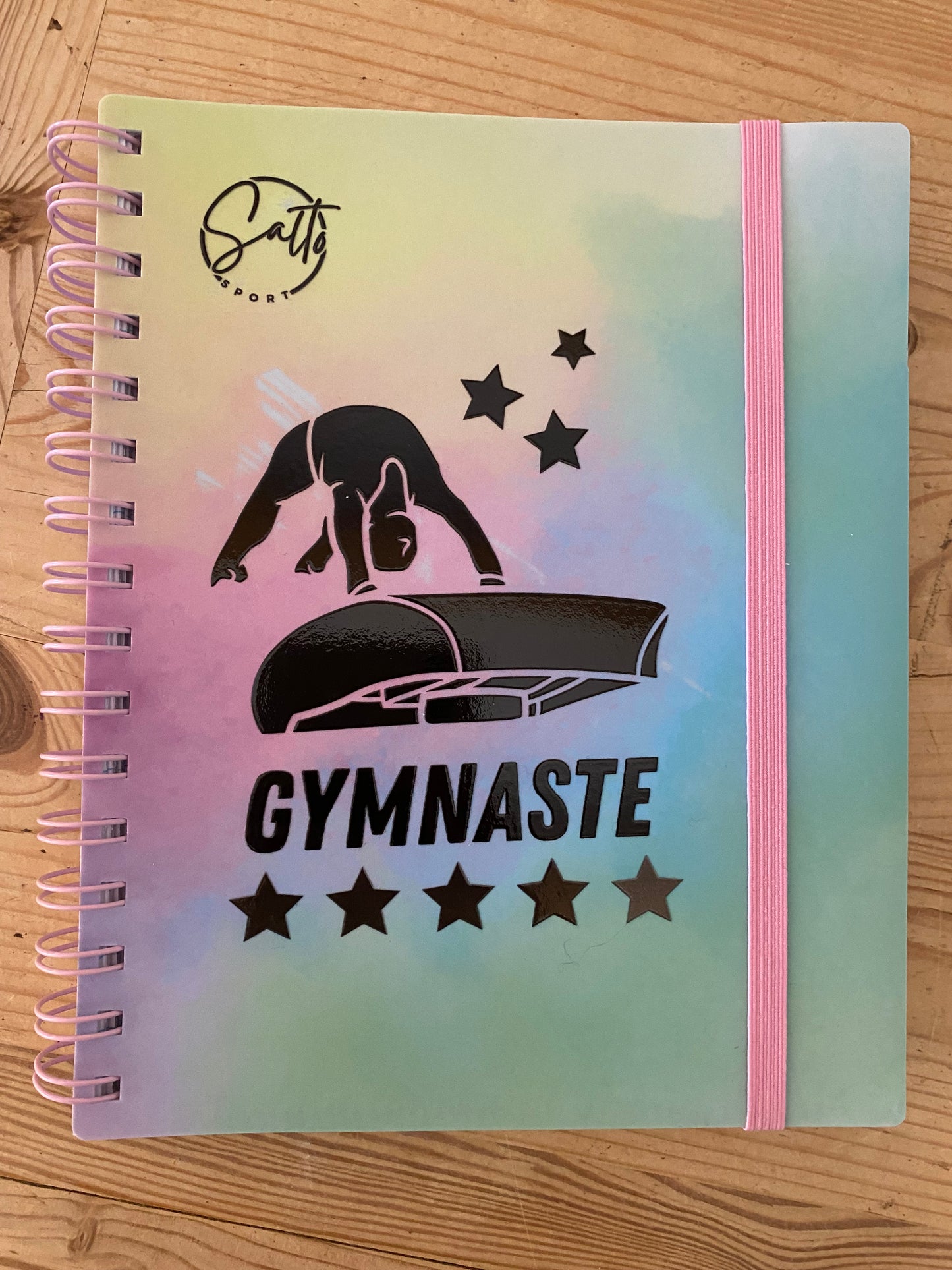 Cahier plastifié A5 GYM (environ 15x21 cm) avec intercalaires amovibles