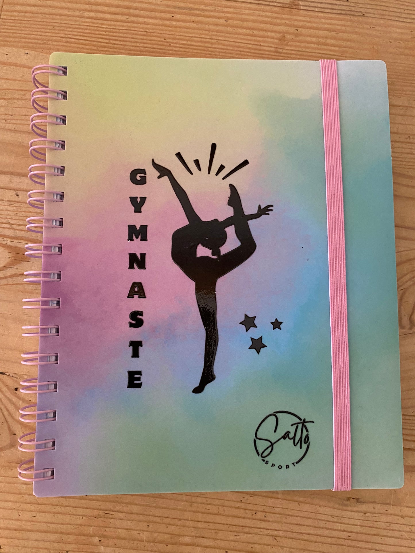 Cahier plastifié A5 GYM (environ 15x21 cm) avec intercalaires amovibles