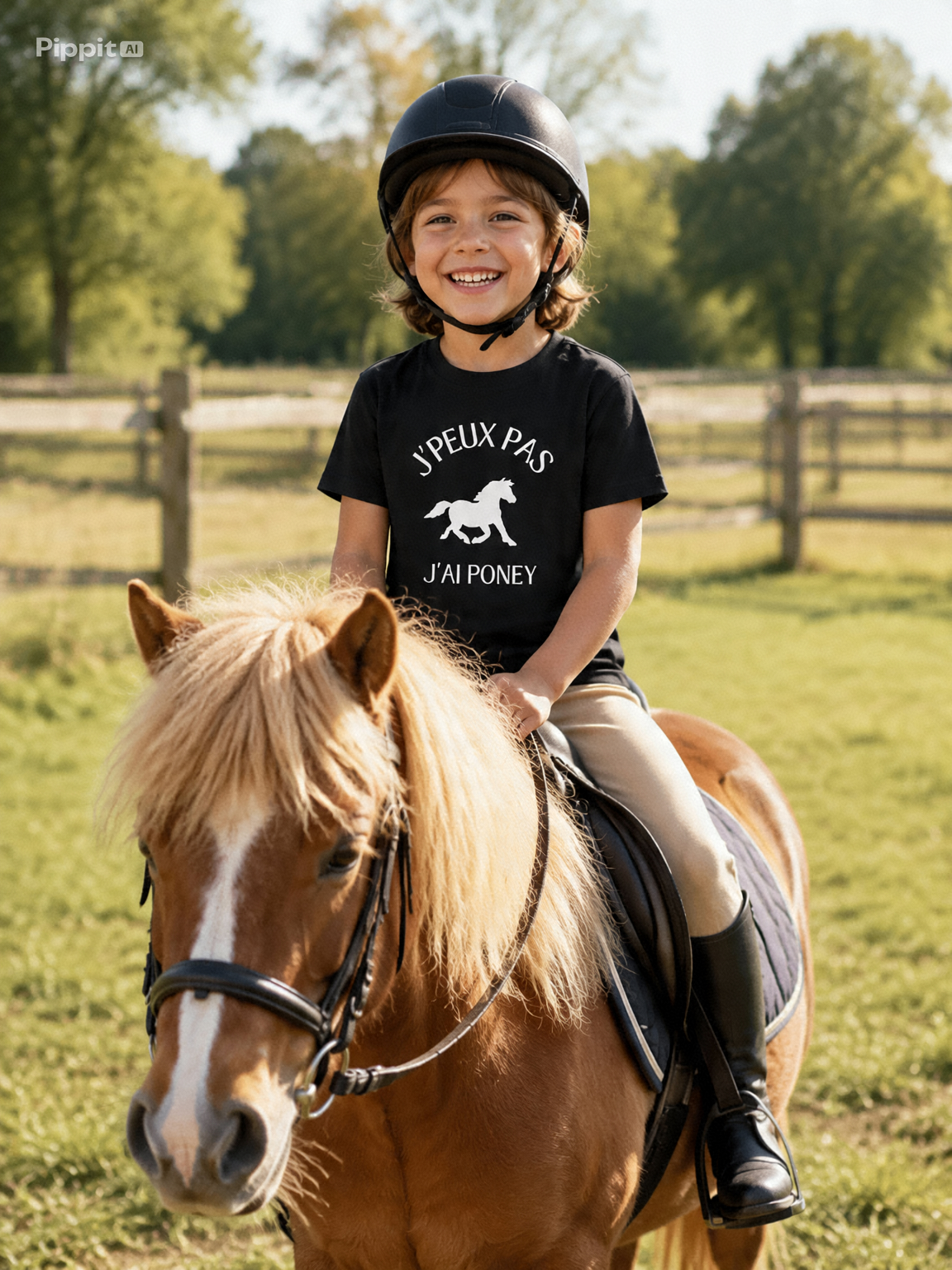 T SHIRT EQUITATION PONEY LICORNE du 4 ans au XXL personnalisé