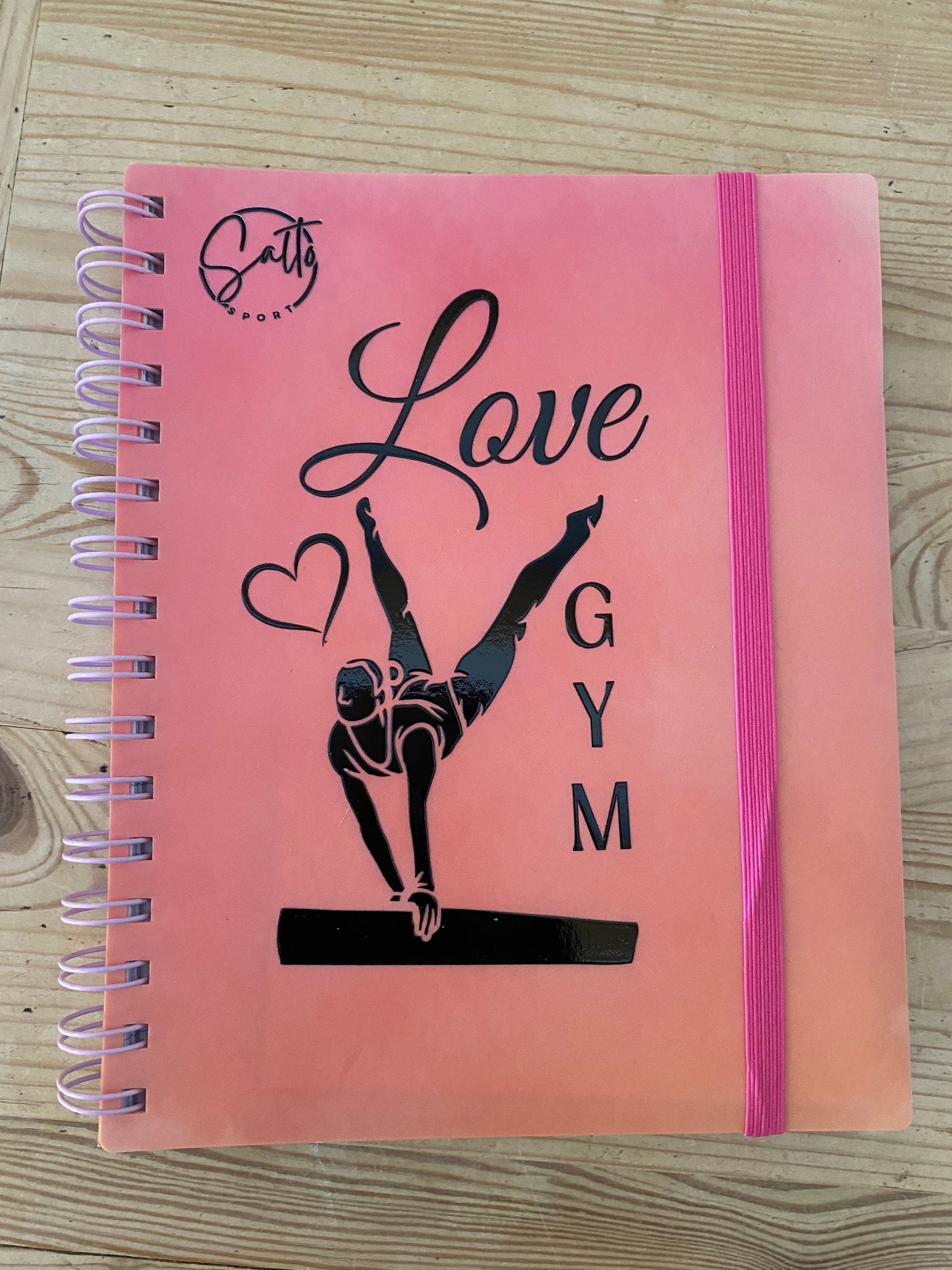 Cahier plastifié A5 GYM (environ 15x21 cm) avec intercalaires amovibles