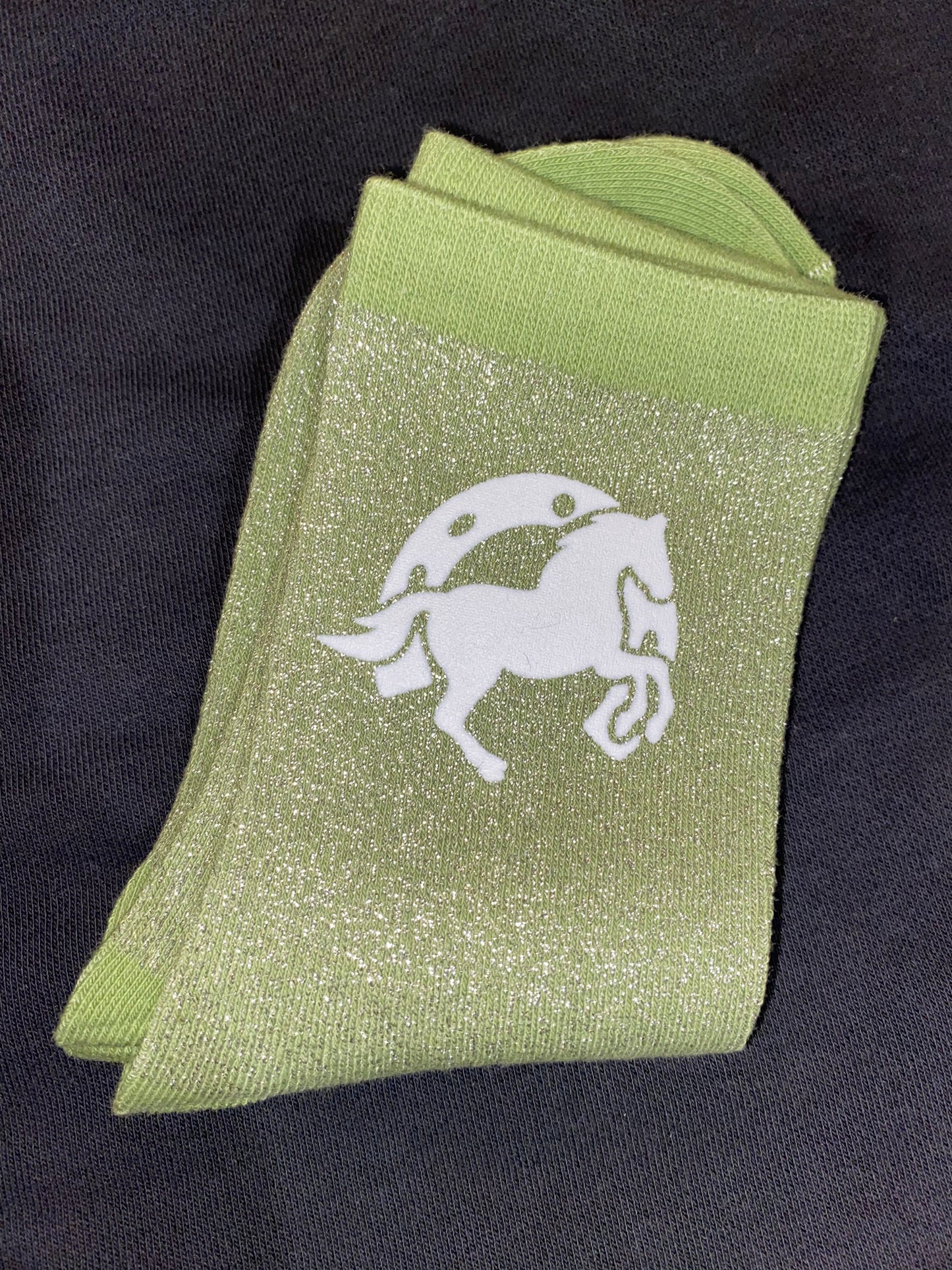 Chaussettes à paillettes cheval