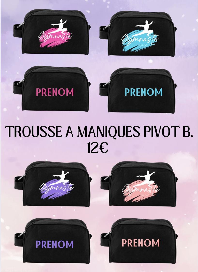 Trousse à maniques GYM pivot B.  avec prénom au dos