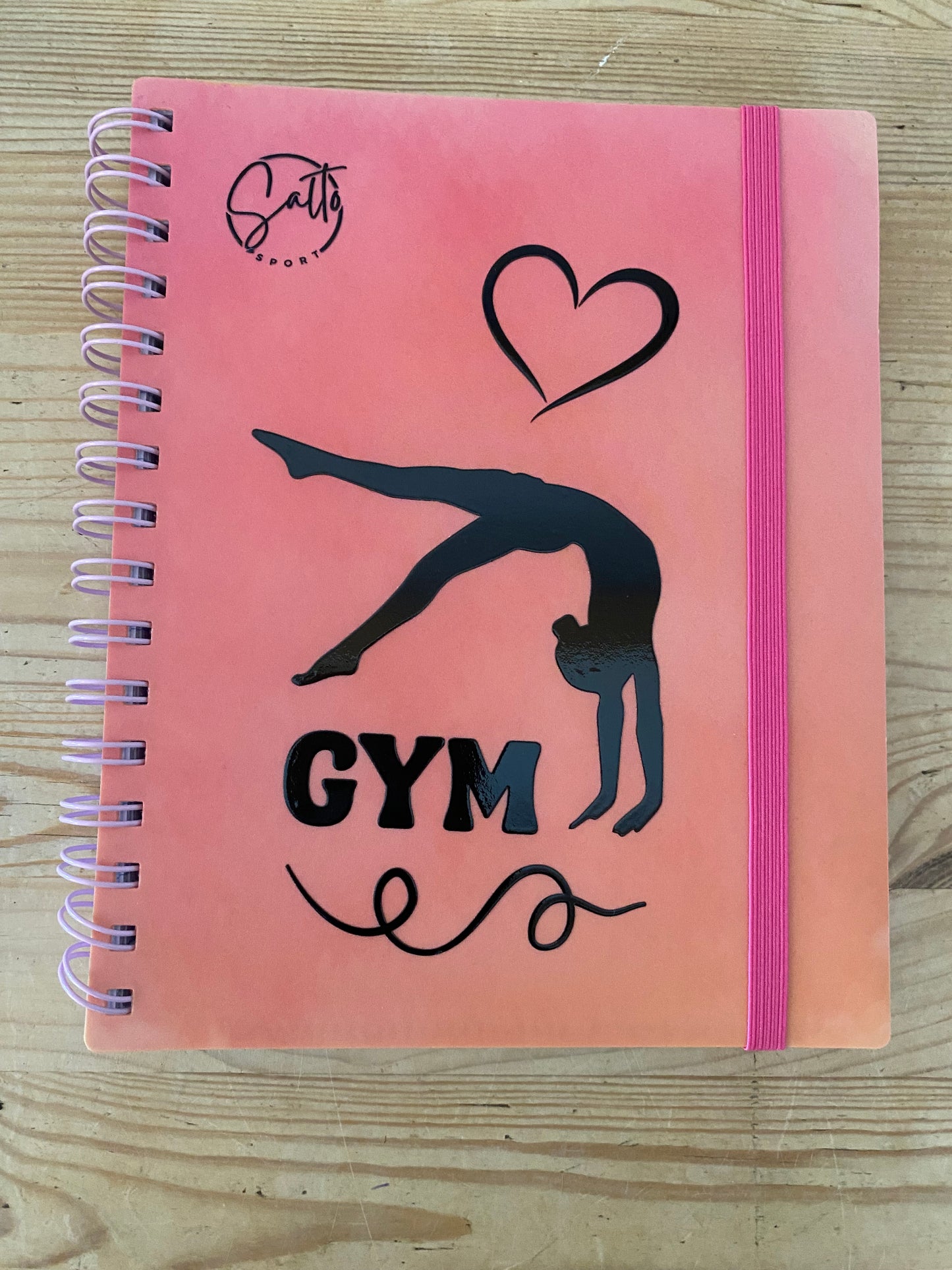 Cahier plastifié A5 GYM (environ 15x21 cm) avec intercalaires amovibles