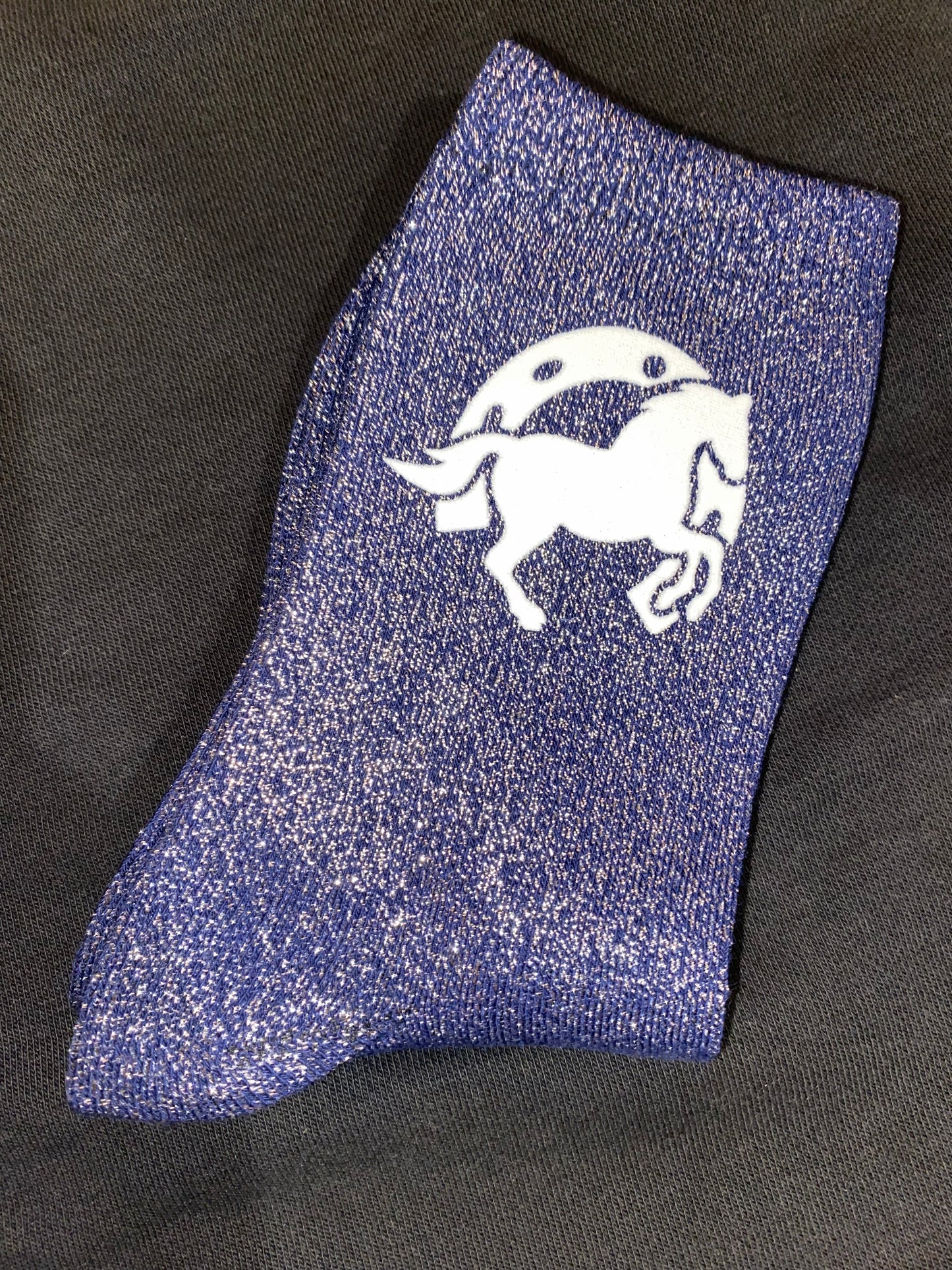 Chaussettes à paillettes cheval