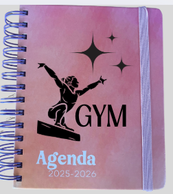Agenda Scolaire GYM 2025/26 dégradé rose orange