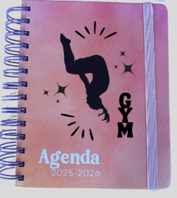 Agenda Scolaire GYM 2025/26 dégradé rose orange