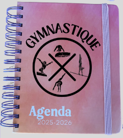 Agenda Scolaire GYM 2025/26 dégradé rose orange