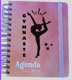 Agenda Scolaire GYM 2025/26 dégradé rose orange