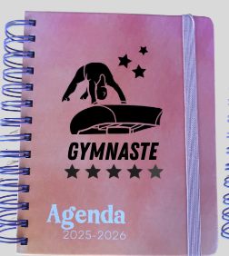 Agenda Scolaire GYM 2025/26 dégradé rose orange