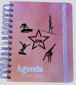 Agenda Scolaire GYM 2025/26 dégradé rose orange