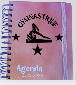 Agenda Scolaire GYM 2025/26 dégradé rose orange