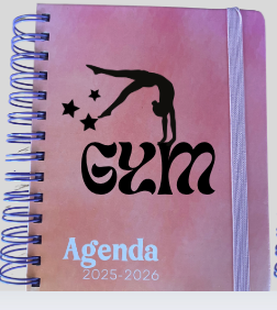 Agenda Scolaire GYM 2025/26 dégradé rose orange