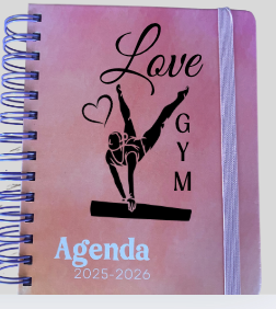 Agenda Scolaire GYM 2025/26 dégradé rose orange