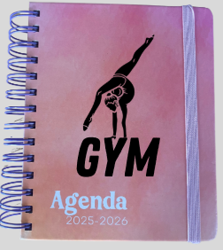 Agenda Scolaire GYM 2025/26 dégradé rose orange