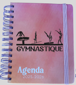 Agenda Scolaire GYM 2025/26 dégradé rose orange
