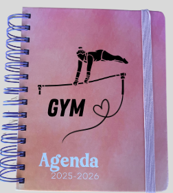 Agenda Scolaire GYM 2025/26 dégradé rose orange