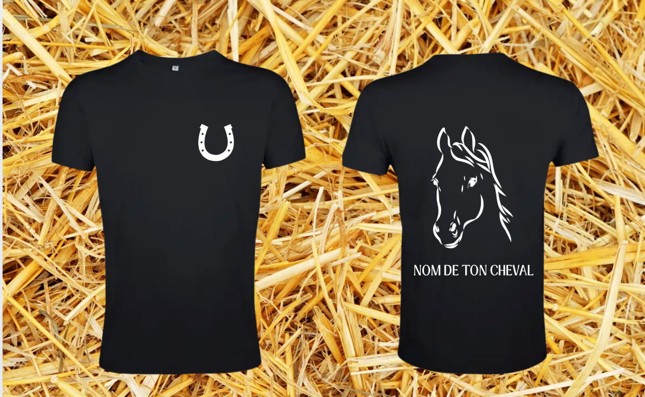 T SHIRT EQUITATION PONEY LICORNE du 4 ans au XXL personnalisé