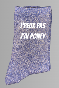 Chaussettes à paillettes J'PEUX PAS J'AI PONEY