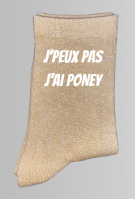 Chaussettes à paillettes J'PEUX PAS J'AI PONEY