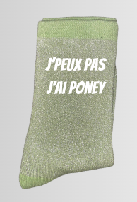 Chaussettes à paillettes J'PEUX PAS J'AI PONEY