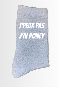 Chaussettes à paillettes J'PEUX PAS J'AI PONEY