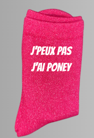 Chaussettes à paillettes J'PEUX PAS J'AI PONEY