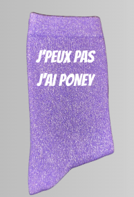Chaussettes à paillettes J'PEUX PAS J'AI PONEY