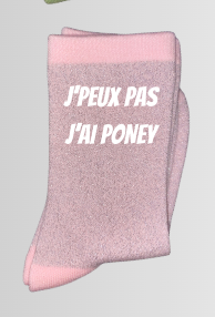 Chaussettes à paillettes J'PEUX PAS J'AI PONEY