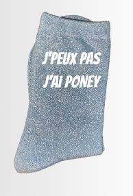 Chaussettes à paillettes J'PEUX PAS J'AI PONEY