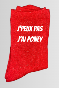 Chaussettes à paillettes J'PEUX PAS J'AI PONEY